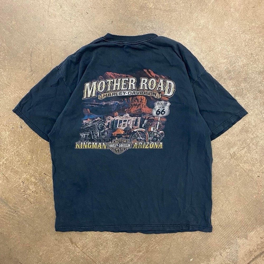 Vintage Harley Davidson Kingman Arizona Route 66 Clown Flames 90s T-Shirt XL